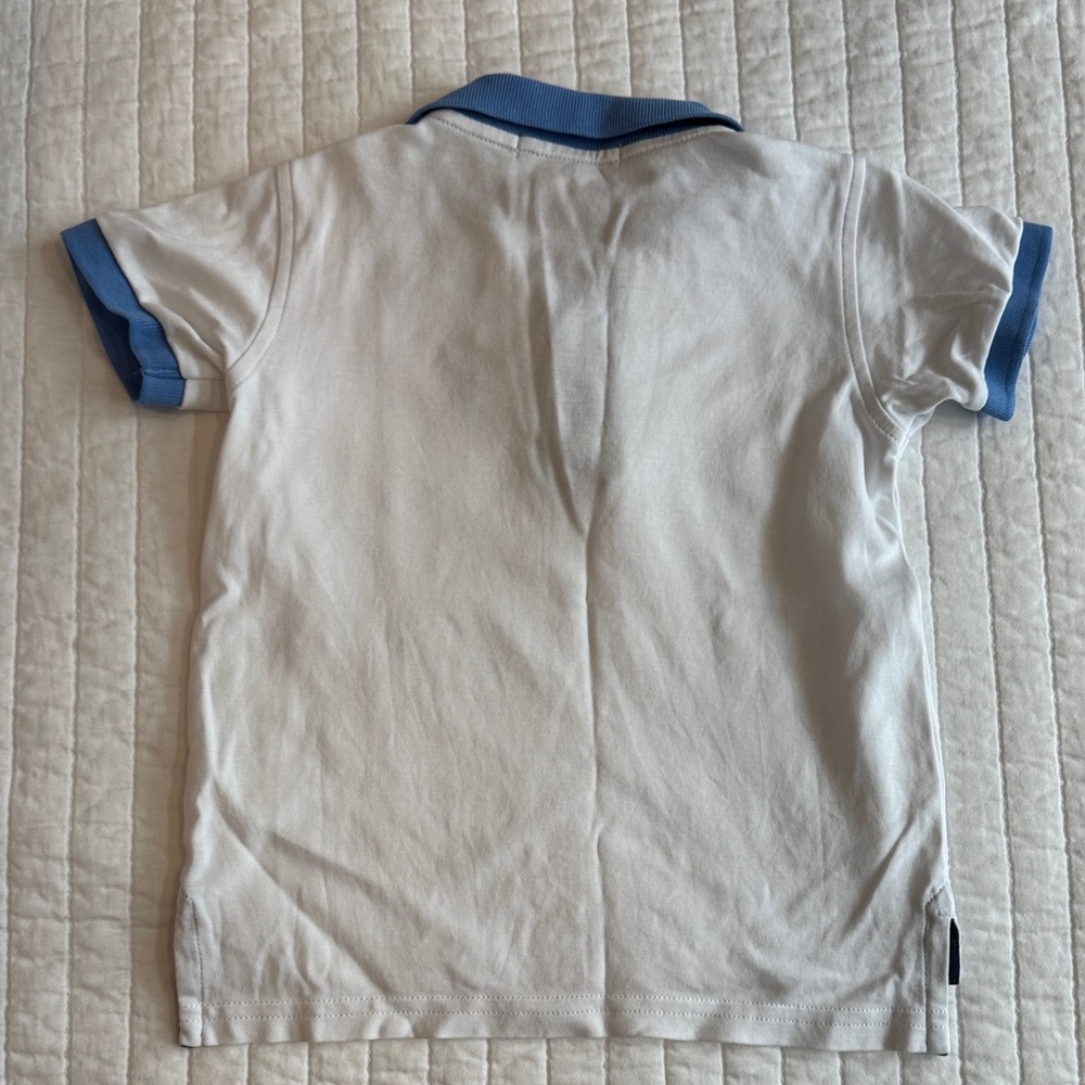 The Beaufort Bonnet Company 2T White and Blue Polo Shirt - Picture 4 of 4